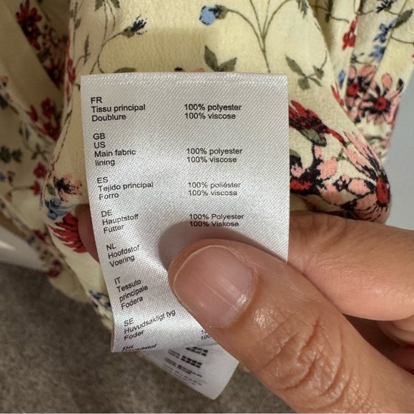 Maje Cream and Floral Midi Dress Size 1 - Picture 6 of 13